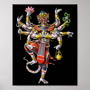 Kambodschanischer Khmer Hanuman Reamker Traditione Poster