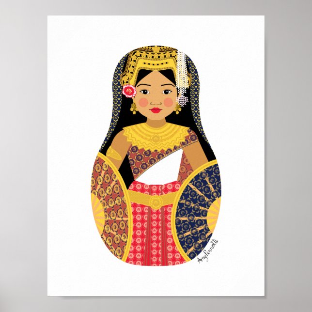 Kambodschanisches Matrjoschka-Plakat Poster (Vorne)
