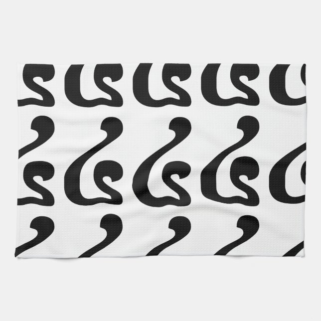 Kambodschanisches Skript Nummer 4 / Vier / ៤ (Buen Geschirrtuch (Horizontal)