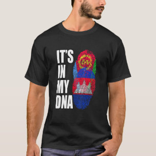 Kambodschanisches und eritreisches DNA-Flaggengebi T-Shirt
