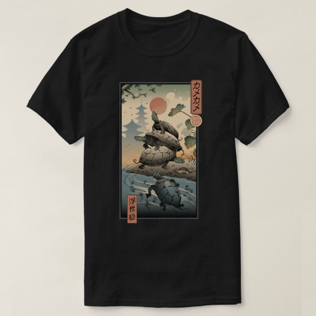 Kame Kame Ukiyoe T-Shirt (Design vorne)