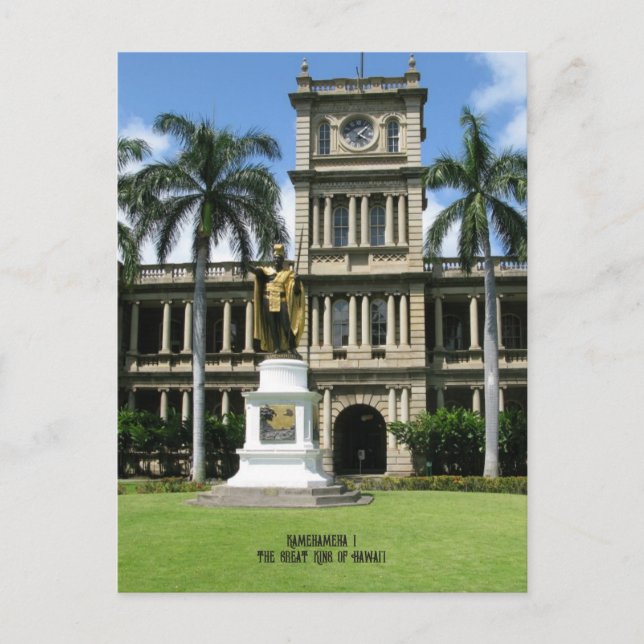 Kamehameha der Große König von Hawaii Postkarte (Vorderseite)