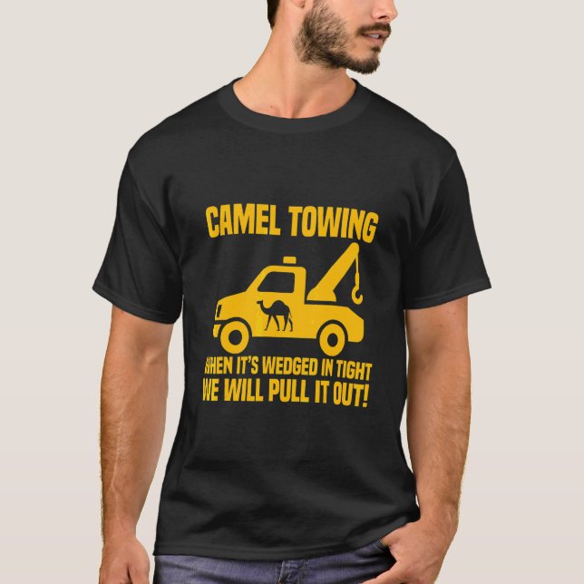 Kamel Abschleppen   Retro Kamel Abschleppen  Hallo T-Shirt (Vorderseite)