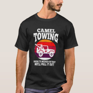 Kamel Abschleppen Retro Kamel Abschleppen Hallo T-Shirt