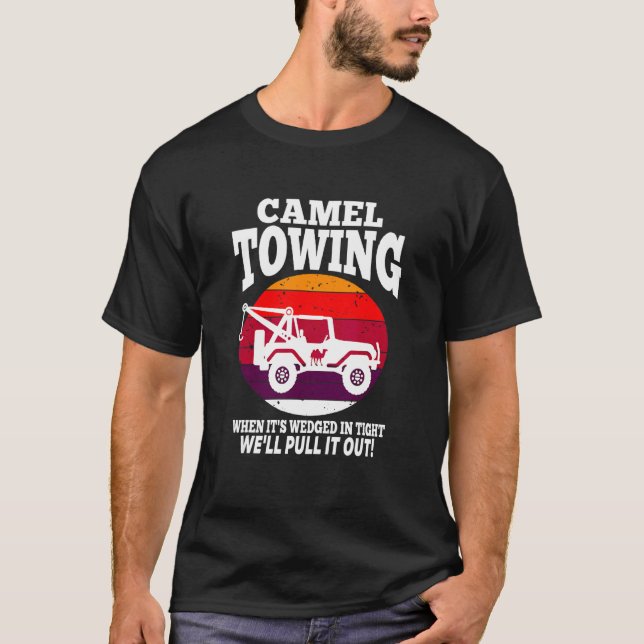 Kamel Abschleppen   Retro Kamel Abschleppen  Hallo T-Shirt (Vorderseite)