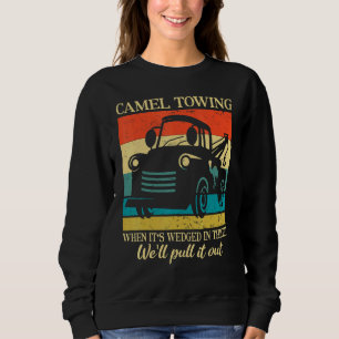 Kamel Abschleppwagen Erwachsenen Humor Retro Absch Sweatshirt