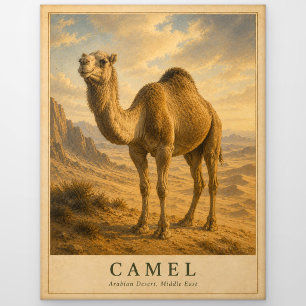 Kamel Arabische Wüste VINTAGE Postkarte
