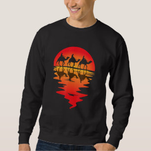 Kamel Arabische Wüste Vintage Sonnenuntergang Kame Sweatshirt