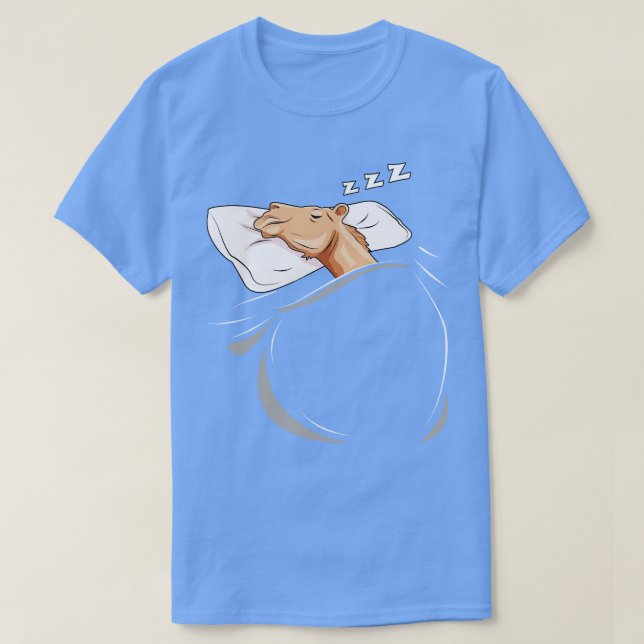 Kamel Dromedary Sleeping Animal Napping Slumbre T-Shirt (Design vorne)