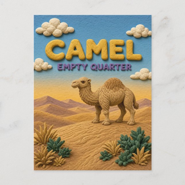 Kamel Leere Viertel Modern KlayKoo Postkarte (Vorderseite)