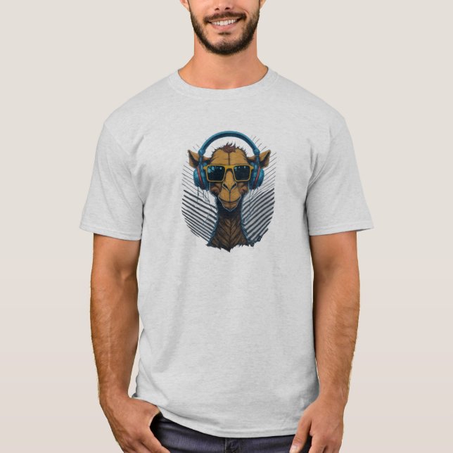 Kamel mit Sonnenbrille T - Shirt (Vorderseite)