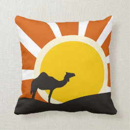 Kamel mit Sonnenuntergang Kissen