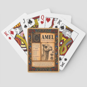 Kamel, mittelalterliche Bestiarien-Kunst Spielkarten