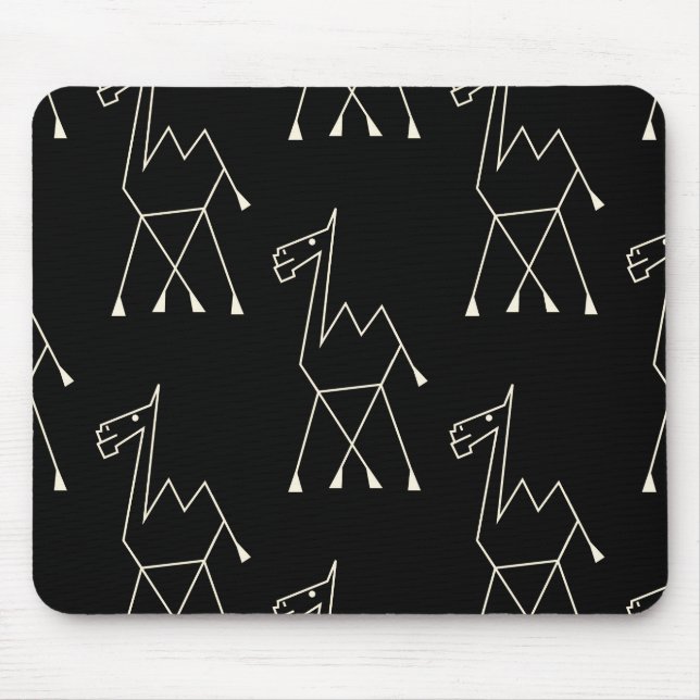 Kamel, Pad mit schwarzer Maus Mousepad (Vorne)