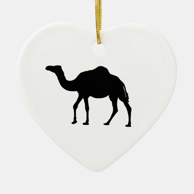 Kamel-Silhouette  Keramik Ornament (Vorne)