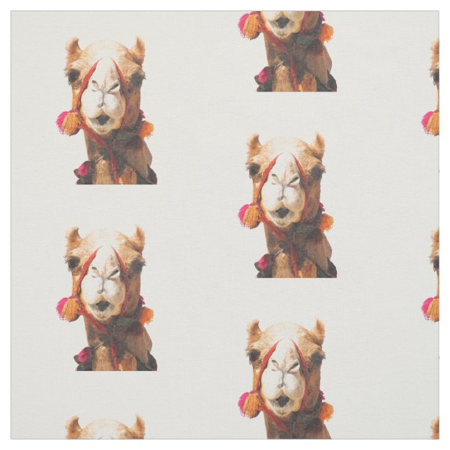 Kamel-Tier Portrat Stoff (Muster)