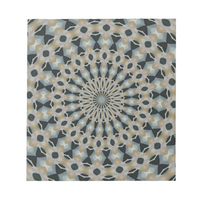 Kamel und aquamarines Kaleidoskop Notizblock (Vorderseite)