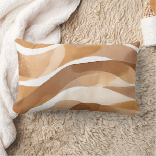 Kamel und Tan Schattige Wave Lendenkissen