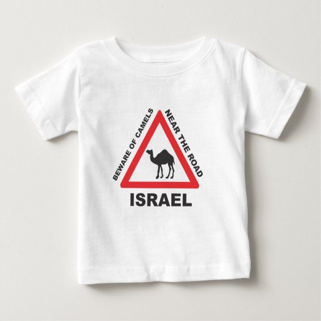Kamel unterzeichnen herein Israel Baby T-shirt (Vorderseite)