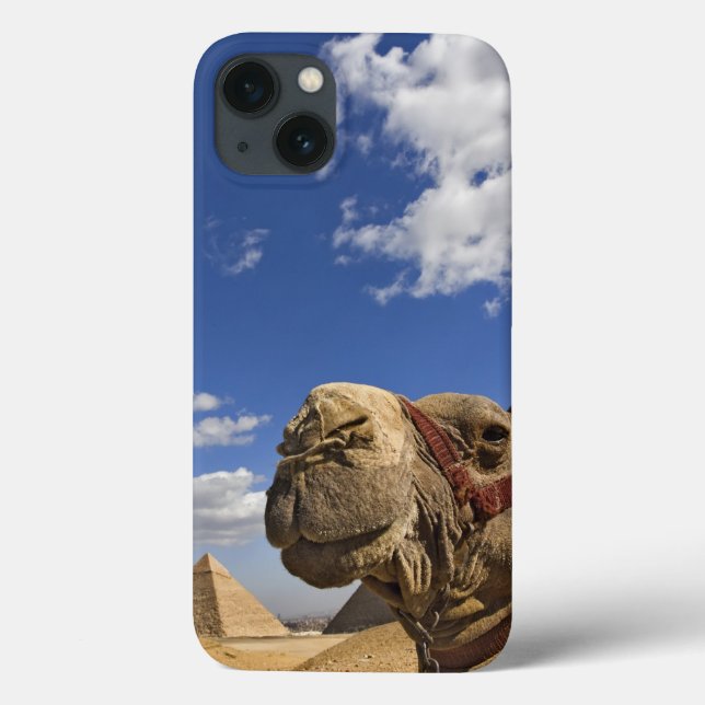Kamel vor den Pyramiden von Giseh, Ägypten, Case-Mate iPhone Hülle (Rückseite)