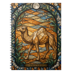 Kamel-Wüsten-Dünen Illumina Buntglas Notizblock