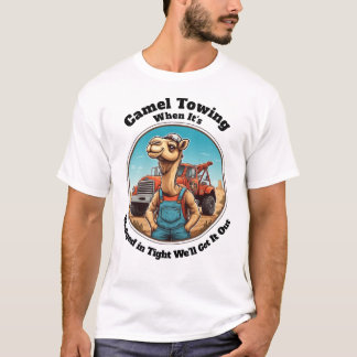 Kamelabschleppdienst eingekeilt in enger Stelle T-Shirt