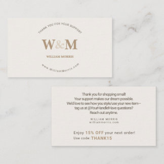 Kamelbraun Cozy Minimalist Markenunternehmen Danke Visitenkarte