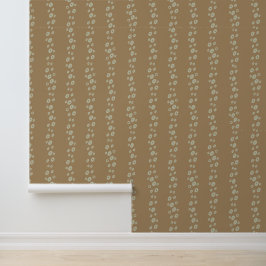 Kamelbraune Punkte Streifen - Boho Erdige Vibes Tapete