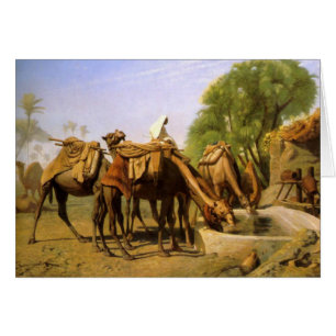 "Kamele an der Abflussrinne", durch Jean Leon
