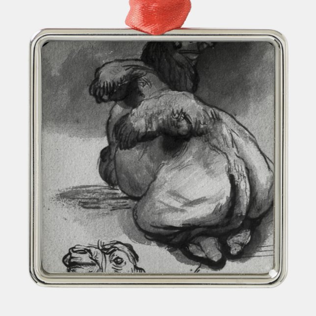 Kamele Silbernes Ornament (Vorne)