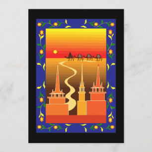 Kamele über der Stadt hinaus Einladung