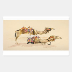 Kamele von PETRA 2007 Rechteckiger Aufkleber