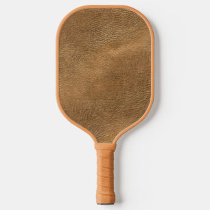Kamelfarbenes Lederhintergrund Pickleball Schläger
