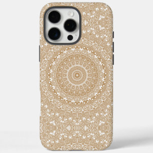 Kamelfarbenes Mandala-Muster-Design iPhone 16 Pro Max Hülle
