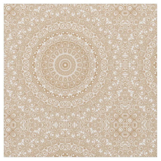 Kamelfarbenes Mandala-Muster-Design Stoff (Nahaufnahme)