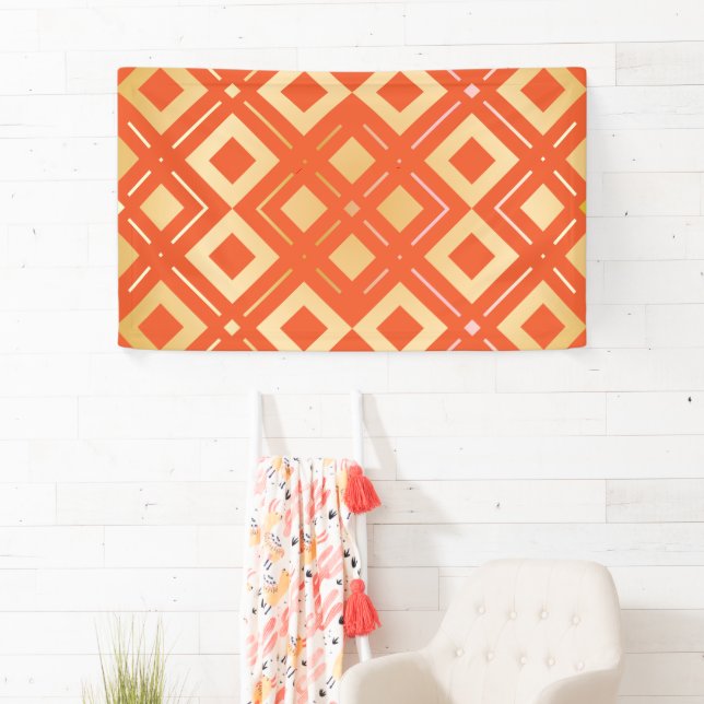 Kamelias geometrisches Muster 6 Banner (Insitu)