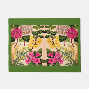 Kamelie, Forsythia, Rhododendron und Akazie Fußmatte