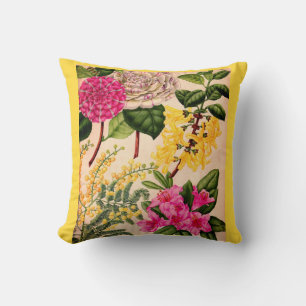 Kamelie, Forsythia, Rhododendron und Akazie Kissen