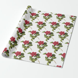 Kamelien-Blumenmuster Geschenkpapier