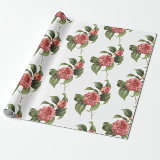 Kamelien-Blumenmuster Geschenkpapier