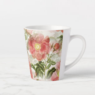 Kamelien-Blütenmuster in Rosa Milchtasse