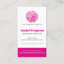 Kamelien Schönheitspflege Foto Visitenkarte