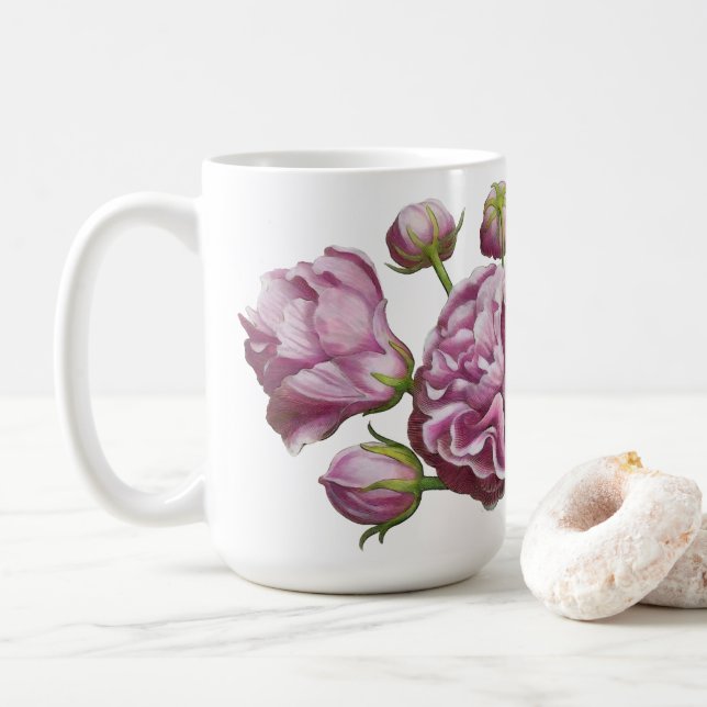 Kameliengarten Blumen   Kaffeetasse (Mit Donut)