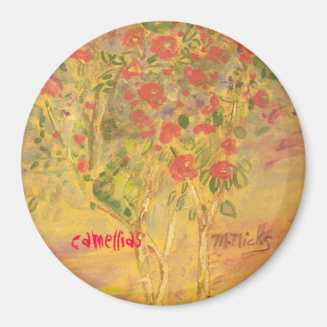 Kamelieskizze Magnet (Vorne)