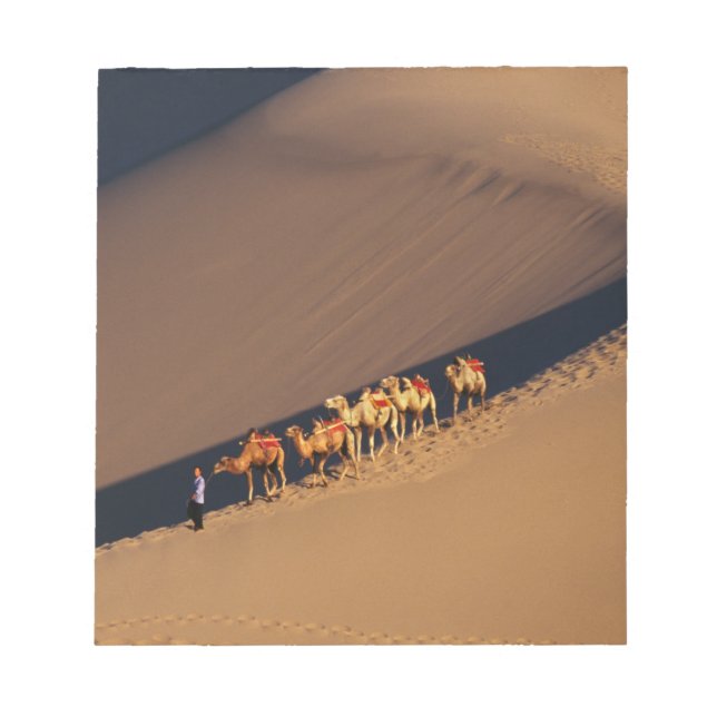 Kamelkarawane auf der Wüste, Dunhuang, Gansu Notizblock (Vorderseite)