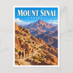 Kamelpfad am Berg Sinai, Heilige Katharina, Ägypte Postkarte