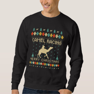 Kamelrennen hässlicher Weihnachtspullover Vintage Sweatshirt