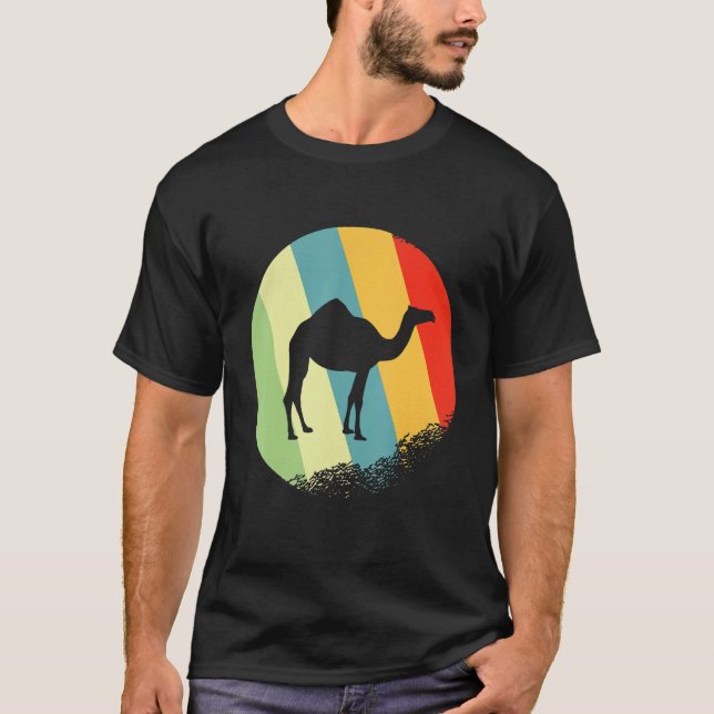 Kameltierrundung mit Retrofarben T-Shirt (Vorderseite)