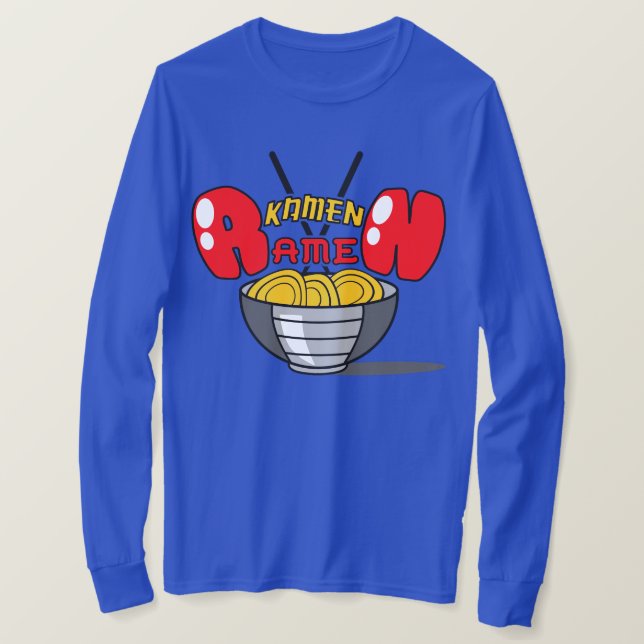 Kamen Ramen-lange Hülse T-Shirt (Design vorne)