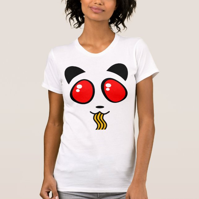 KAMEN RAMEN-PANDA-GESICHTS-FRAUEN-' S-T-SHIRT T-Shirt (Vorderseite)